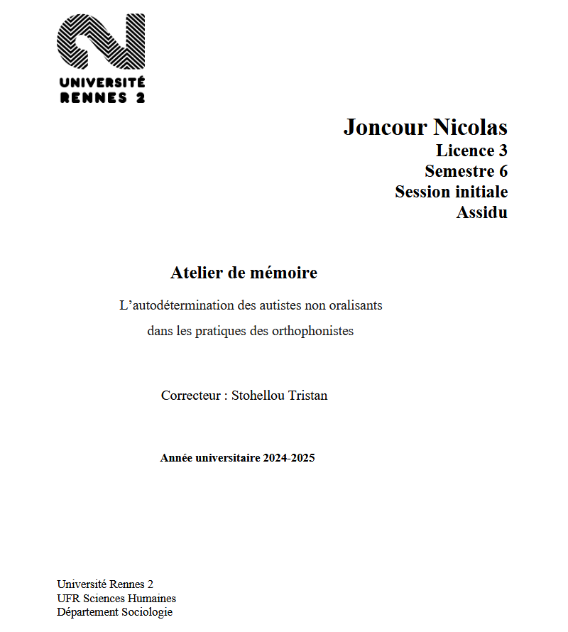 You are currently viewing L’autodétermination des autistes non oralisants dans les pratiques des orthophonistes