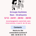 Lire la suite à propos de l’article Groupe adultes autistes non-oralisant