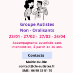Lire la suite à propos de l’article Groupe adultes autistes non-oralisant